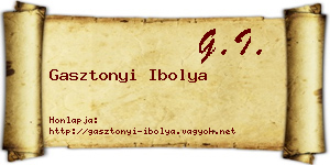 Gasztonyi Ibolya névjegykártya